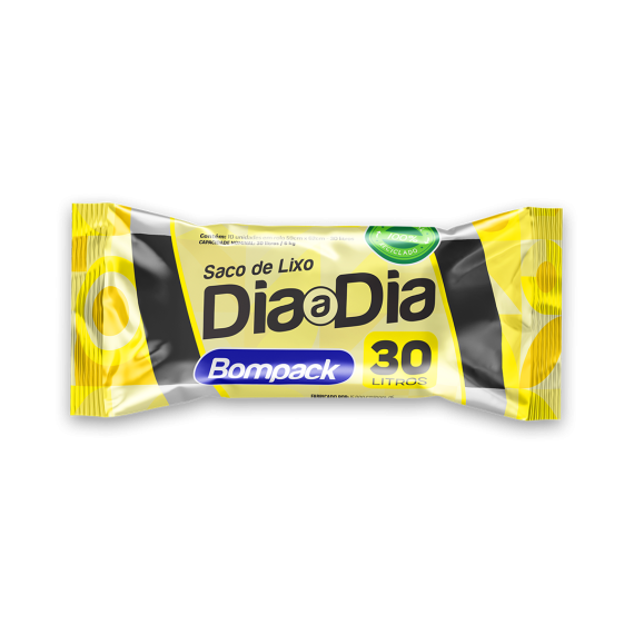 Saco De Lixo Bompack Roll Dia a Dia 30L 10UN - PT